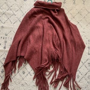 Maroon poncho